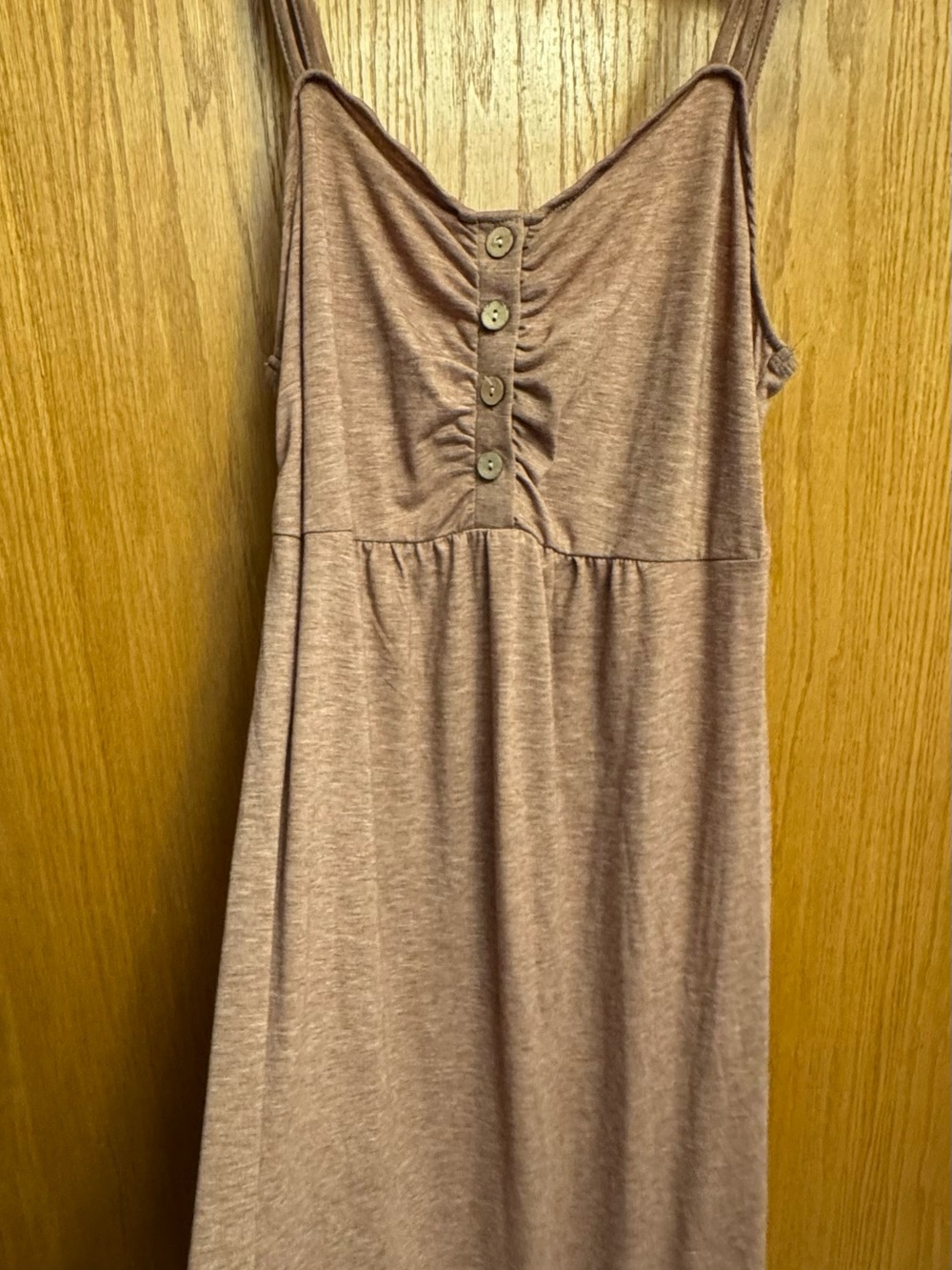 Maternity Sleeveless Button-Front Maxi Dress